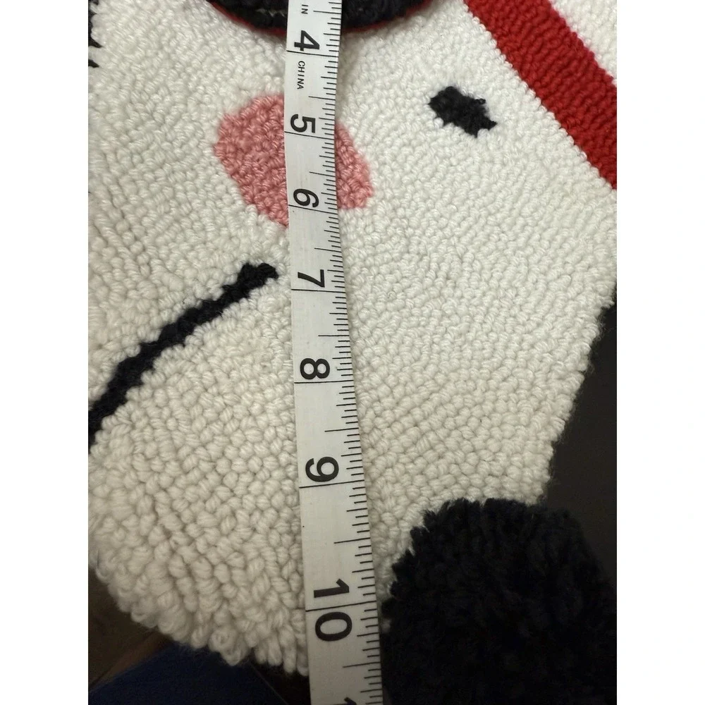 Lucky Dog Christmas Pom Pom Stocking Snoopy Peanuts Missing One‎ Pom Pom